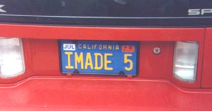 All Effects Company Car plate - I MADE 5
